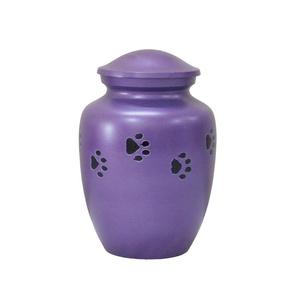 <b>Top</b> Classic Aluminium Cremation Pet Urns With <b>Black</b> Paw Print And Pewter Color Finished Metal <b>Funeral</b> Urns <b>For</b> Human Ashes - Product Image 5
