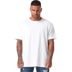 Camiseta de corte en caja de gran tamaño personalizada para hombre 250-300 Gsm Heavyweight 100% algodón Drop Shoulder Boxy Fit Crop T-shirt - Product Image 1