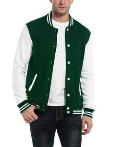 Chaquetas Varsity Personalizables de Algodón Chenille con Cuello Alto para Hombre, Ropa Urbana de Invierno al por Mayor en Blanco y Negro con Logotipo Frontal - Product Image 4
