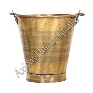 CUBO DE HIELO MARTILLADO DE ACERO INOXIDABLE PULIDO A MANO CON ASAS REDONDAS PARA BAR Y USO DOMÉSTICO DE AXIOM HOME ACCENTS - Product Image 6