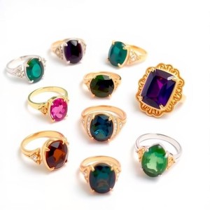 Anillos de Plata de Ley 925 auténtica con anillos de piedras preciosas verdes, anillo personalizado para mujer, regalo para niña - Product Image 4