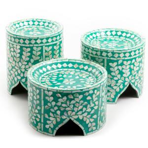 Ensemble de support à gâteau pour le Ramadan avec motif floral en nacre Plateau de service pour le Ramadan OEM de luxe avec assiettes pour décoration de table - Product Image 6