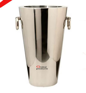 Nouveau look vase à fleurs en aluminium en métal fini argenté pour restaurant et bar d'hôtel - Product Image 4