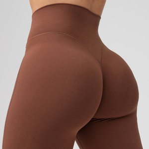 Mallas de Yoga de cintura elástica para mujer de alta calidad, mallas de compresión para entrenamiento de gimnasio acanaladas, mallas para mujer - Product Image 4
