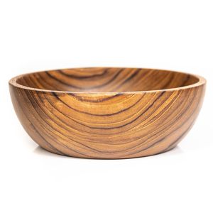 Tazones de Cereal de Madera de Teca Javanesa Clásica, Hechos a Mano, Tazón de Servir de Madera Natural - Product Image 2