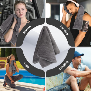 Serviette de gymnastique évacuation de la sueur séchage rapide confortable pour un usage quotidien Serviette de gymnastique compacte en microfibre idéale pour le sport et le fitness Serviette de gymnastique - Product Image 5