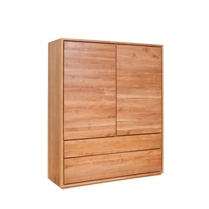 Armoire de rangement de style minimaliste avec deux portes et deux tiroirs organisateurs indépendants pour l'ameublement de la maison - Product Image 3