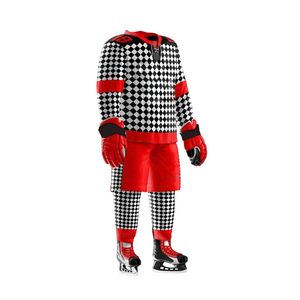 Uniforme de hockey sobre hielo ligero para partidos deportivos profesionales, sublimación, tela de poliéster de alta calidad, conjuntos de entrenamiento de pantalones - Product Image 3