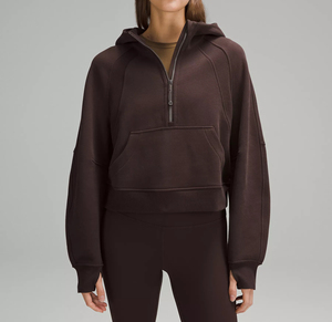 Custom Logo Womens Cotton Lightweight <b>Workout</b> Sports Gym Half Zip up Crop Pullover Cropped Hoodiezip up <b>hoodie</b> women half zip - Product Image 1