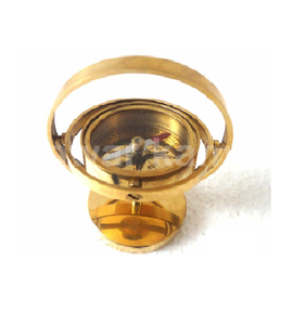 เข็มทิศพกพาทองเหลืองดีไซน์คุณภาพระดับพรีเมียมพร้อมกล่อง - Product Image 1