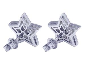 Pendientes de tuerca de diamante cultivado en laboratorio con forma de estrella diseñados en oro de 10 quilates perfectos para mujeres con estilo - Product Image 4