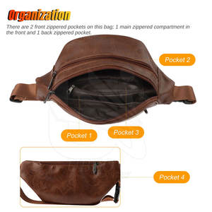 Sacs de taille en cuir adultes imperméables sacs de taille en cuir de nouveau style sacs de taille en cuir d'utilisation extérieure - Product Image 4