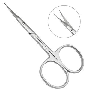 Ciseaux à ongles professionnels en acier argenté, outil de manucure incurvé, pour ongles des mains et des pieds, écologiques, lame longue, pointe extra fine - Product Image 2