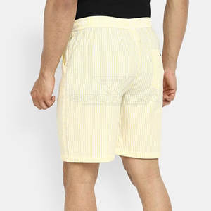 Pantalones cortos de algodón 100% de Color sólido informales para hombre hechos a medida con cierre elástico de cintura media - Product Image 3