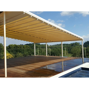 Pérgola Retráctil <span class=keywords><strong>de</strong></span> Diseño Moderno para Jardín, <span class=keywords><strong>Toldo</strong></span> Eléctrico para Exteriores con Cubierta - Product Image 5