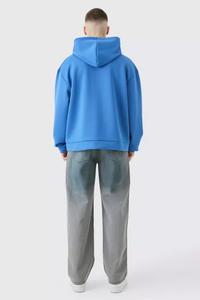 Sweat à capuche personnalisé surdimensionné lourd 100% coton pour hommes nouveau sweat à capuche bleu premium impression de haute qualité service oem offre de gros tendance 2024 - Product Image 3