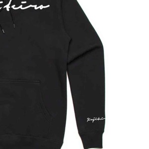 Sudadera con capucha Core Signature negra para hombre, mezcla pesada de algodón y poliéster, ajuste regular, aislada y cómoda para uso diario - Product Image 6