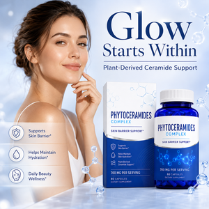 Cápsulas de Complejo de Fitoceramidas Personalizadas 700mg, 60 Unidades, Suplemento de Ceramida Vegetal para Apoyo a la <span class=keywords><strong>Belleza</strong></span>, Fabricación OEM ODM - Product Image 5