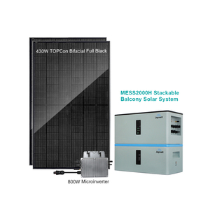 Sistema Solar de balcón apilable de eficiencia energética, batería de litio inteligente de 2KW y <span class=keywords><strong>microinversor</strong></span> con <span class=keywords><strong>paneles</strong></span> monocristalinos flexibles - Product Image 5