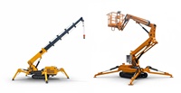 Mini-grue araignée compacte sur chenilles de fabrication chinoise, hybride, facile à transporter, pour entrepôt et intérieur
