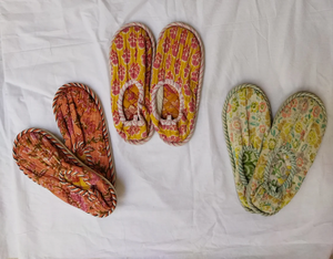 รองเท้าแตะบุผ้าคอตตอนใส่ได้ทั้งชายและหญิงรองเท้าแตะลายบล็อกที่มีสีสันไม่ลื่นในฤดูร้อนโรงแรมชายหาดสำหรับบ้านบุสองเพศ - Product Image 4