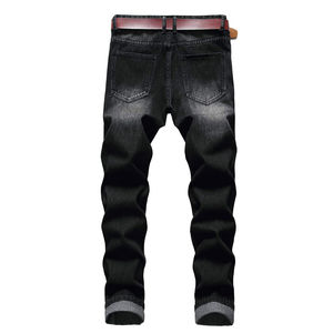 Prix de gros Pantalon en jean noir à la mode personnalisé pour hommes, couleur personnalisée, dernière conception pour hommes, jean confortable Service OEM - Product Image 2