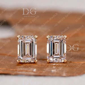 2.00CTW Radiant Cut Zircon <b>Drop</b> Earrings Rhodium Plated 14K VVS-VS Clarity Women's Wedding Anniversary Party Trendy Gift - Product Image 5