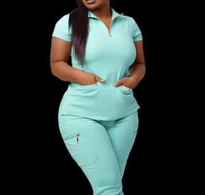 2025 nouveau Style personnalisé imprimé femmes gommages médicaux tissu tissé uniforme d'allaitement avec Logo personnalisé uniformes d'hôpital - Product Image 4