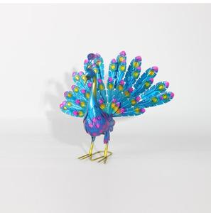 Gran estatua de pavo real de metal para jardín, patio, decoración artística para el hogar - Product Image 6