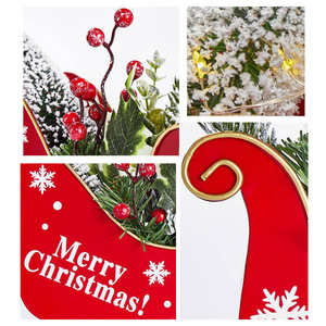 Décoration de Noël moderne en forme de traîneau à LED, taille personnalisable, ornement de bureau pour centres commerciaux - Vente en gros directe d'usine - Product Image 2