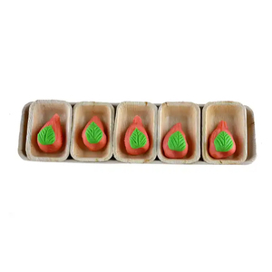 Platos de Sushi rectangulares biodegradables ecológicos, vajilla desechable de hoja de palma compostable para servir alimentos, eventos de Catering - Product Image 4