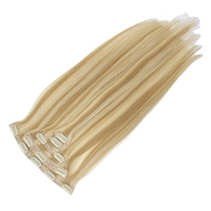 Clip dans les cheveux humains Extension de faisceau de cheveux 100% brut vietnamien Remy naturel vendeur prix de gros - Product Image 1