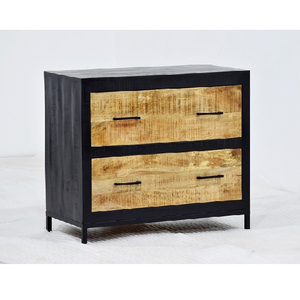 Tiroir moderne de style industriel en bois de manguier avec cadre en fer 4 tiroirs de rangement séparés pour la maison Hôtel Salle à manger Ferme Villa - Product Image 1