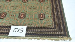 Tapis de laine indiens vibrants faits à la main multicolore noeud turc persan laine fine taille personnalisable disponible avec motif abstrait - Product Image 4