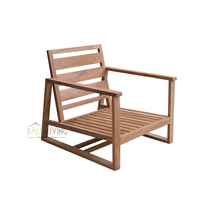 Chaise de jardin moderne en teck massif, portable, résistante aux intempéries, écologique, coussin inclus, meilleure qualité, meubles d'Indonésie pour villa