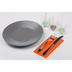 Serviettes orange 40x40cm pliées 1/8 1200 pièces B2B - Product Image 1