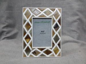 Cadre photo en os et en corne, fait main, pour table ou mur, en vente - Product Image 2