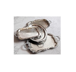 Bandeja DE SERVICIO DE ACERO INOXIDABLE elaborada con un diseño martillado único para restaurantes de regalo de decoración del hogar de lujo - Product Image 4