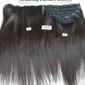 Vietglobalhair Haute Qualité Personnalisé Couleur Soyeux Vague Droite Clip-in Extensions de Cheveux Vierge Qualité Cambodgienne Fabriqué Vietnam - Product Image 6