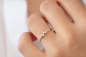 Bagues de fiançailles en or Rose pour femmes, bijoux de luxe à la mode, grappe de diamants naturels, bijoux cadeaux, bague de doigt pour femmes, offre spéciale - Product Image 6