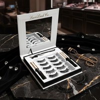 Pestañas Magnéticas Personalizadas Reutilizables de Imitación de Visón Natural 2026, Juego de Pestañas Magnéticas de Marca Privada