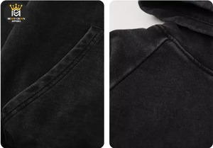 Sudadera con Capucha de Invierno de la Mejor Calidad, Lavado Ácido Sólido, Estilo Vintage Premium, Conjuntos Deportivos Hip Hop para Hombre - Product Image 3