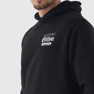 Sweat à capuche d'hiver pour hommes, confortable, léger et de couleur unie, avec impression numérique 100% coton biologique, à séchage rapide. - Product Image 5