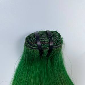 Est selling-Cabello Humano liso de color, trama de cabello liso de hueso verde - Product Image 3