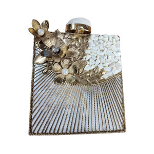 Embragues de noche de diseñador artesanales estilo Vintage de lujo con piedras de cristal latón elegancia pura cada detalle bolsos de noche - Product Image 2