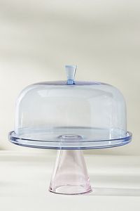 Support à gâteau en verre transparent avec dôme pour une présentation alimentaire hygiénique, gardant les gâteaux frais et protégés - Product Image 4