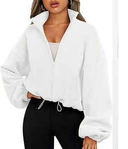 Chaquetas de Forro Polar para Mujer, Sudaderas Extra Grandes con Cierre, Ropa de Invierno, Manga Larga, Estilo Corto, Sherpa, Atuendos de Otoño, Moda - Product Image 6