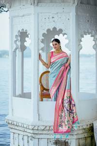ส่วนผสมพิเศษของ Kanchipuram และ paithani Saree เสื้อผ้าอินเดียและปากีสถาน - Product Image 2