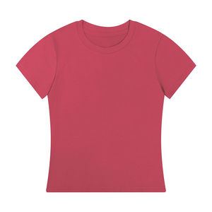 Compre Camisetas de Mujer de 200 Gramos, 92% Algodón, 8% Elastano, Corte Ajustado, Lisas, con Logotipo Personalizado Impreso 2025 - Product Image 4