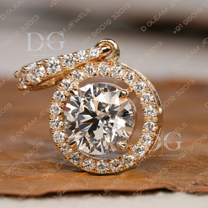 Colgante Solitario de Diamante Moissanite de 5.51 WCT, Plata, 29 Piedras, Certificado IGI, Regalo de Aniversario, Cumpleaños, Boda para Mujer - Product Image 4